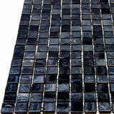Apollo Tile Skosh Rich Black 11-1/2-in x 11-1/2-in Glossy Glass Uniform Squares Floor and Wall Tile (18.69-sq. ft/ Carton)