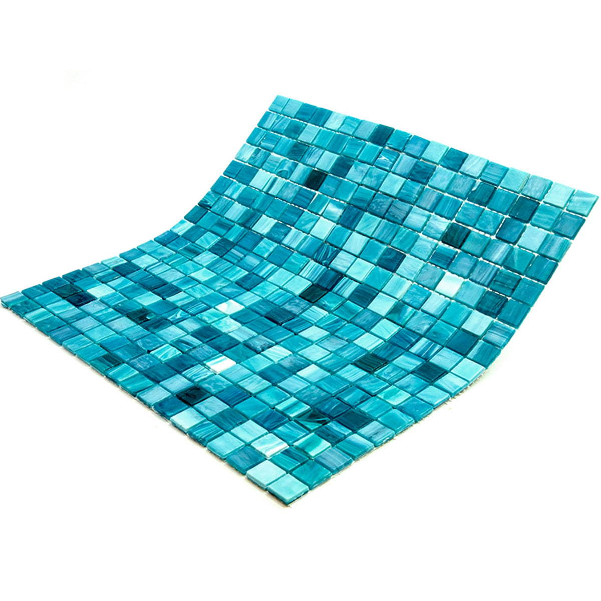Apollo Tile Skosh Arctic Blue 11-1/2-in x 11-1/2-in Glossy Glass Uniform Squares Floor and Wall Tile (18.69-sq. ft/ Carton)
