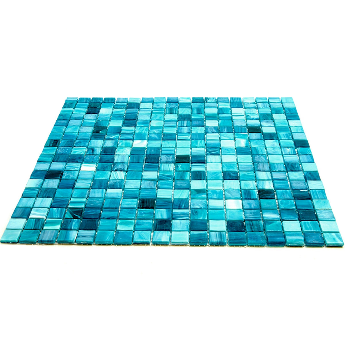 Apollo Tile Skosh Arctic Blue 11-1/2-in x 11-1/2-in Glossy Glass Uniform Squares Floor and Wall Tile (18.69-sq. ft/ Carton)