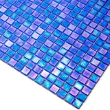 Apollo Tile Skosh Azure Blue 11-1/2-in x 11-1/2-in Glossy Glass Uniform Squares Floor and Wall Tile (18.69-sq. ft/ Carton)