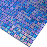 Apollo Tile Skosh Egyptian Blue 11-1/2-in x 11-1/2-in Glossy Glass Uniform Squares Floor and Wall Tile (18.69-sq. ft/ Carton)