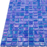 Apollo Tile Skosh Egyptian Blue 11-1/2-in x 11-1/2-in Glossy Glass Uniform Squares Floor and Wall Tile (18.69-sq. ft/ Carton)