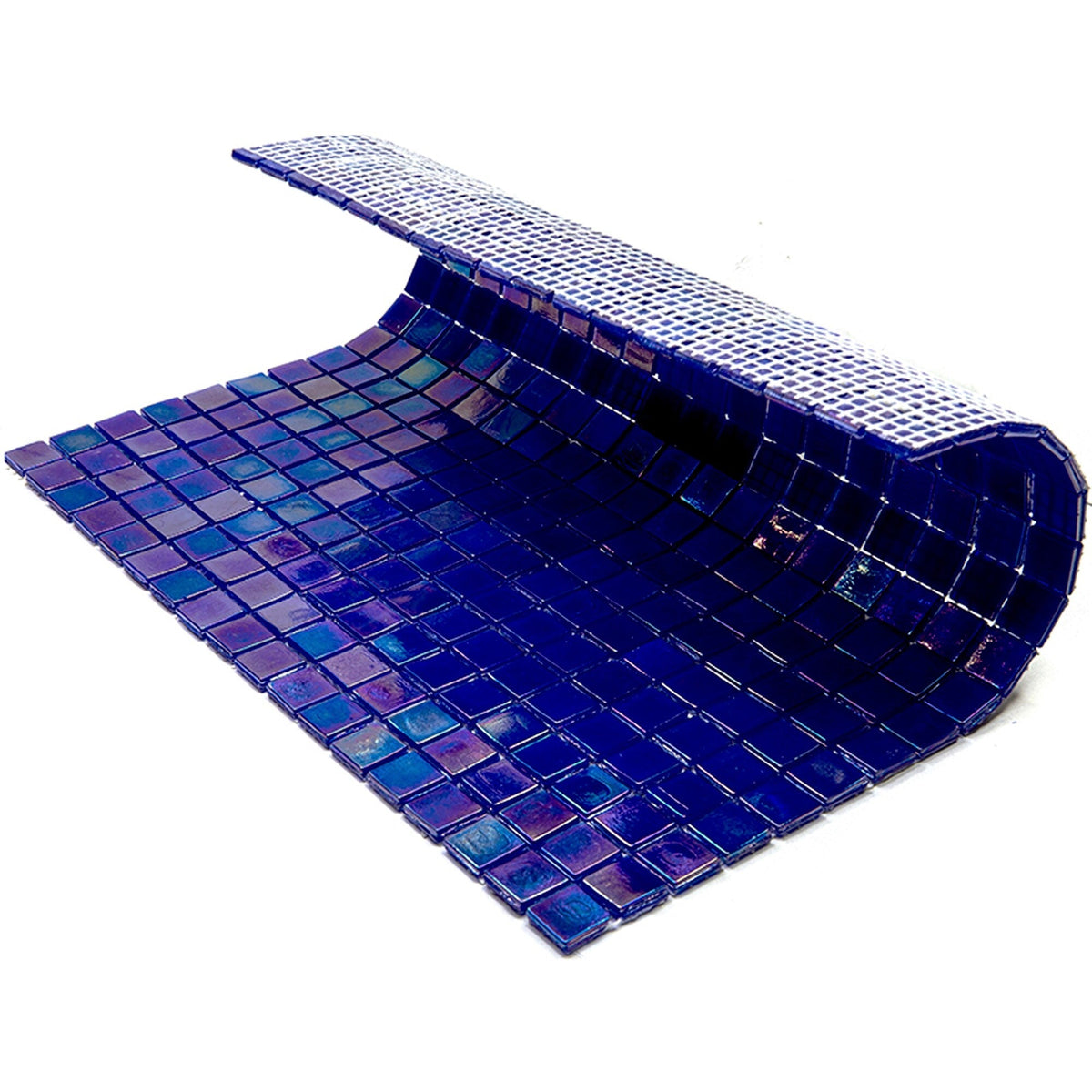 Apollo Tile Skosh Shimmer Cobalt Blue 11-1/2-in x 11-1/2-in Glossy Glass Uniform Squares Floor and Wall Tile (18.69-sq. ft/ Carton)