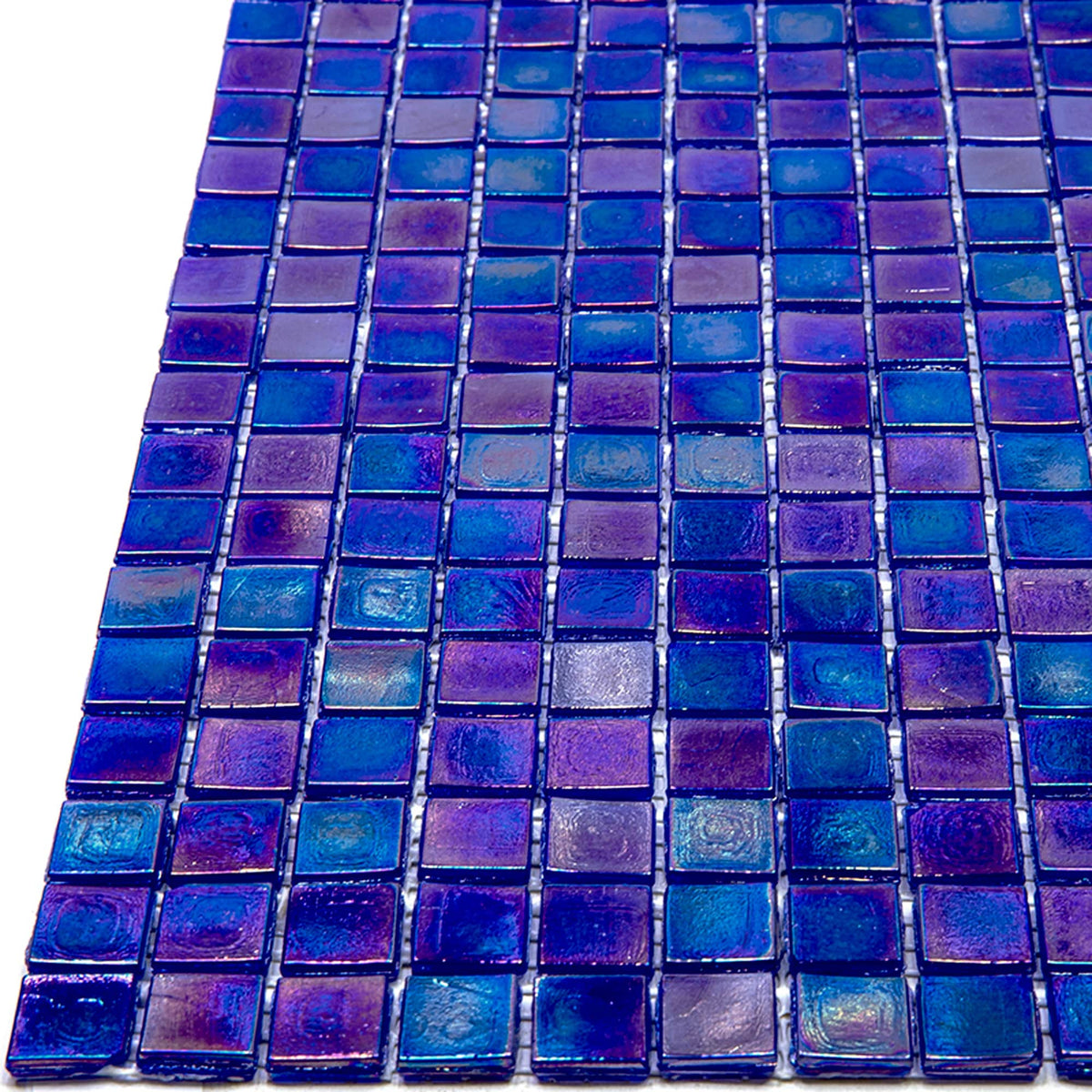 Apollo Tile Skosh Shimmer Cobalt Blue 11-1/2-in x 11-1/2-in Glossy Glass Uniform Squares Floor and Wall Tile (18.69-sq. ft/ Carton)