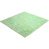 Apollo Tile Skosh Ultramarine Green 11-1/2-in x 11-1/2-in Glossy Glass Uniform Squares Floor and Wall Tile (18.69-sq. ft/ Carton)