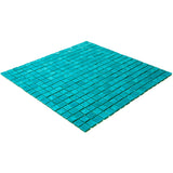 Apollo Tile Skosh Dark Blue-green 11-1/2-in x 11-1/2-in Glossy Glass Uniform Squares Floor and Wall Tile (18.69-sq. ft/ Carton)