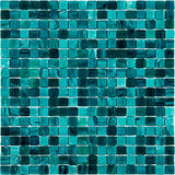 Apollo Tile Skosh Cerulean Green 11-1/2-in x 11-1/2-in Glossy Glass Uniform Squares Floor and Wall Tile (18.69-sq. ft/ Carton)