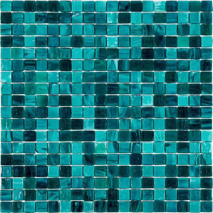 Apollo Tile Skosh Cerulean Green 11-1/2-in x 11-1/2-in Glossy Glass Uniform Squares Floor and Wall Tile (18.69-sq. ft/ Carton)