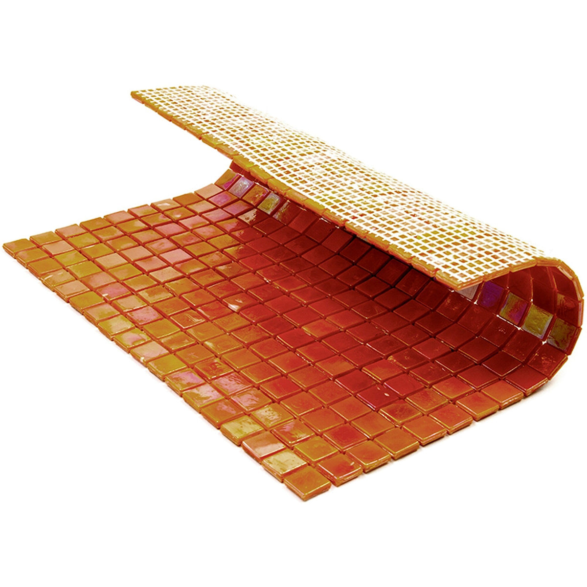 Apollo Tile Skosh Fire Orange 11-1/2-in x 11-1/2-in Glossy Glass Uniform Squares Floor and Wall Tile (18.69-sq. ft/ Carton)