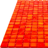 Apollo Tile Skosh Red-orange 11-1/2-in x 11-1/2-in Glossy Glass Uniform Squares Floor and Wall Tile (18.69-sq. ft/ Carton)