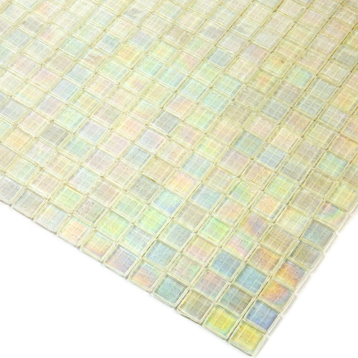 Apollo Tile Skosh Rainbow White 11-1/2-in x 11-1/2-in Glossy Glass Uniform Squares Floor and Wall Tile (18.69-sq. ft/ Carton)
