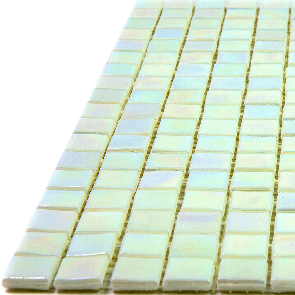 Apollo Tile Skosh Light Bone White 11-1/2-in x 11-1/2-in Glossy Glass Uniform Squares Floor and Wall Tile (18.69-sq. ft/ Carton)