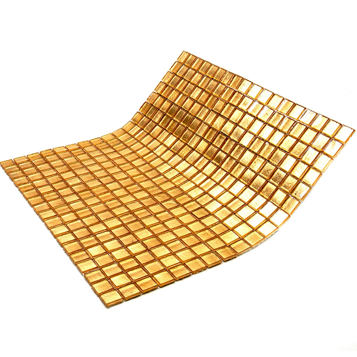 Apollo Tile Skosh Gold Yellow 11-1/2-in x 11-1/2-in Glossy Glass Uniform Squares Floor and Wall Tile (18.69-sq. ft/ Carton)