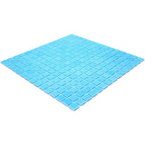 Apollo Tile Dune Aqua Blue 12-in x 12-in Glossy Glass Uniform Squares Floor and Wall Tile (20-sq. ft/ Carton)