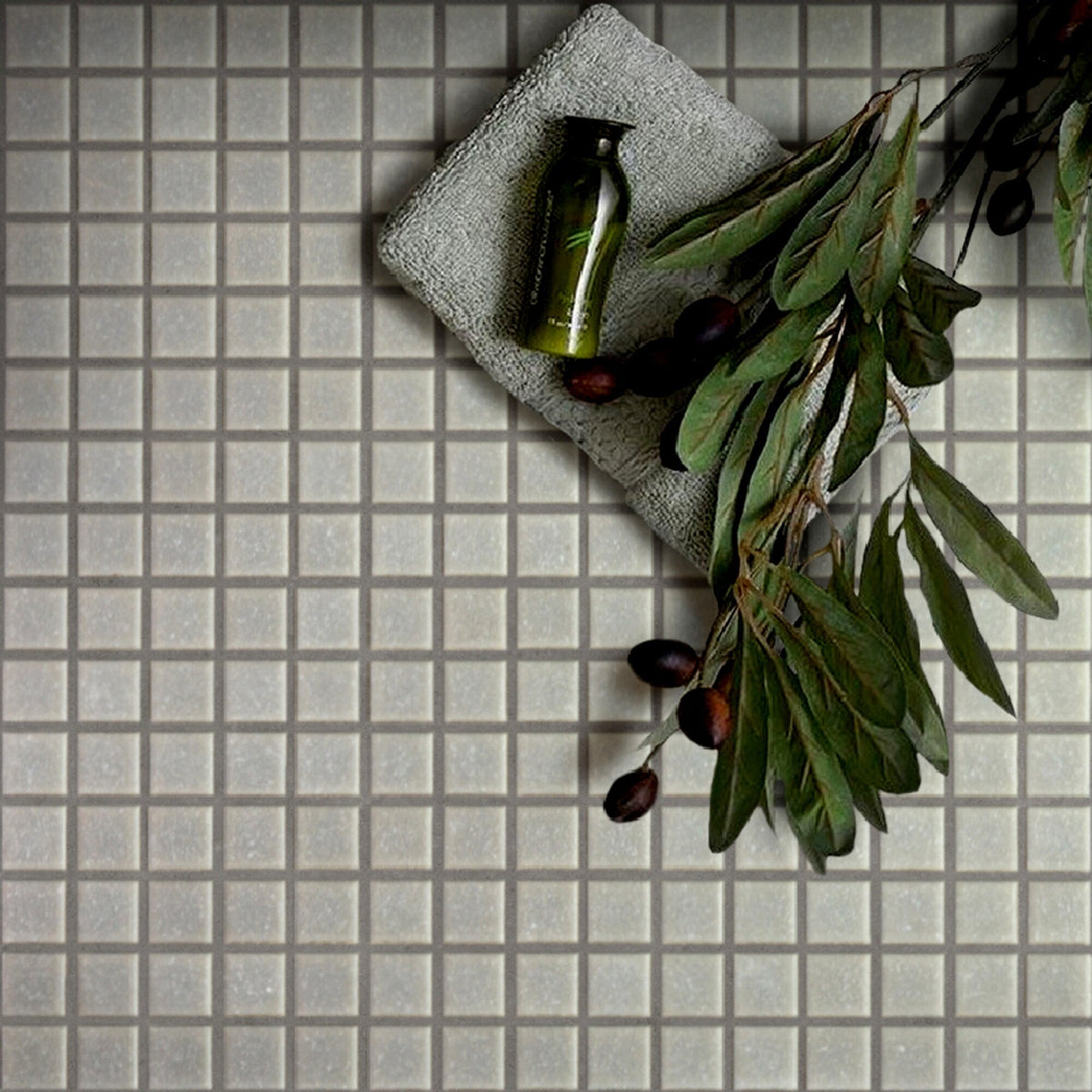 Apollo Tile Dune Ice Gray 12-in x 12-in Glossy Glass Uniform Squares Floor and Wall Tile (20-sq. ft/ Carton)