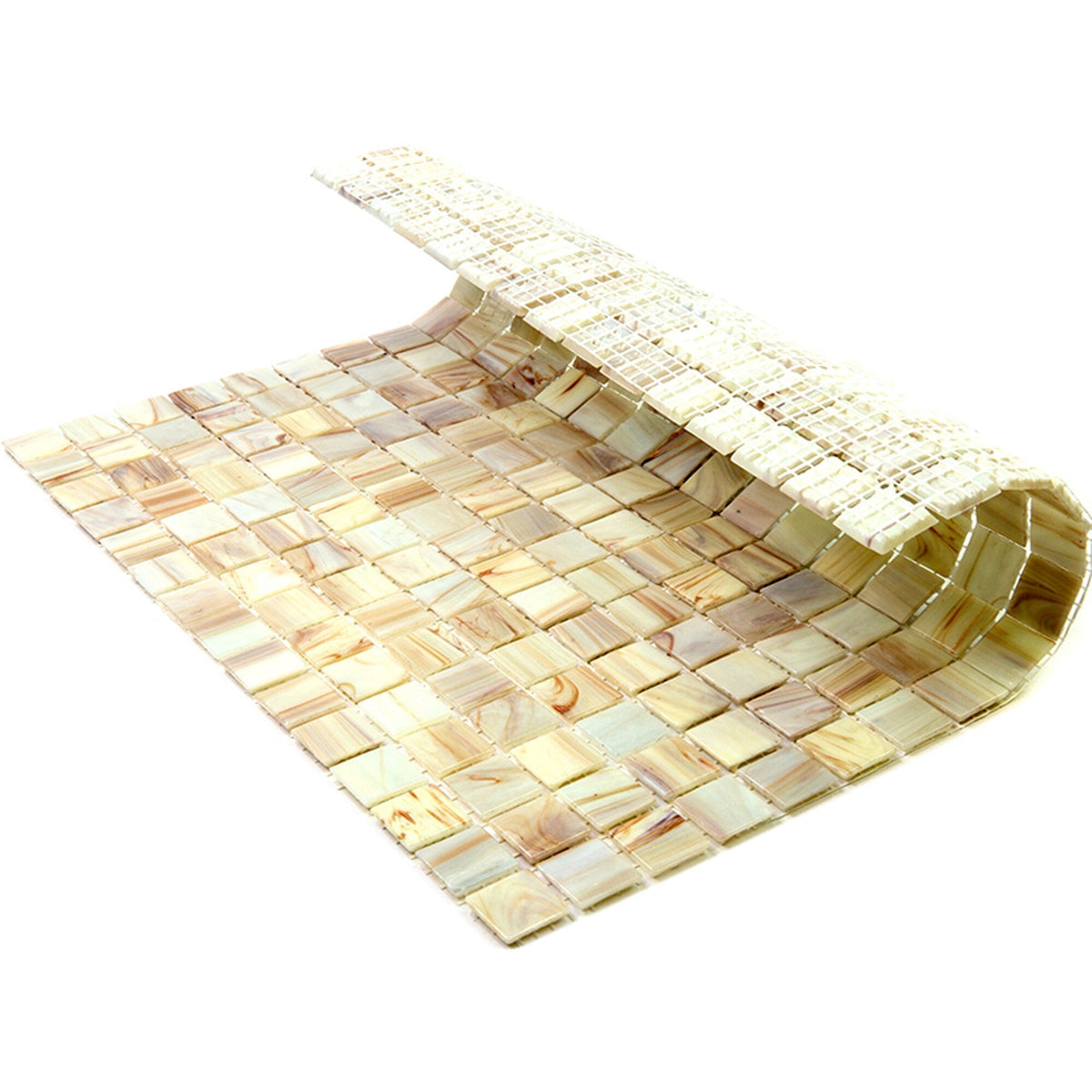 Apollo Tile Celestial Beige 12-in x 12-in Glossy Glass Uniform Squares Floor and Wall Tile (20-sq. ft/ Carton)