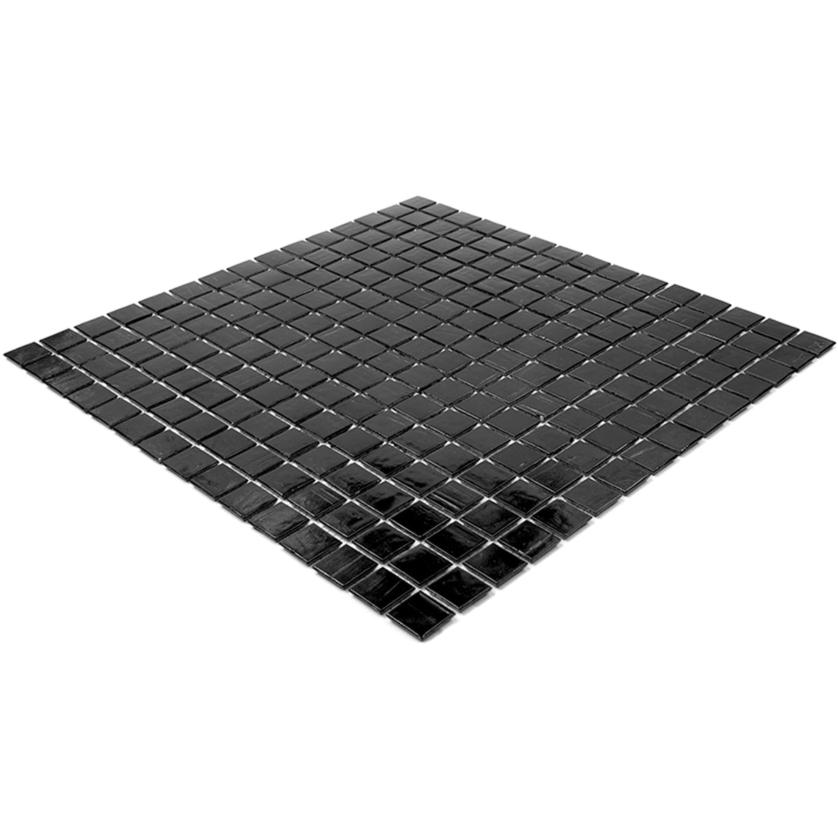 Apollo Tile Celestial Black 12-in x 12-in Glossy Glass Uniform Squares Floor and Wall Tile (20-sq. ft/ Carton)