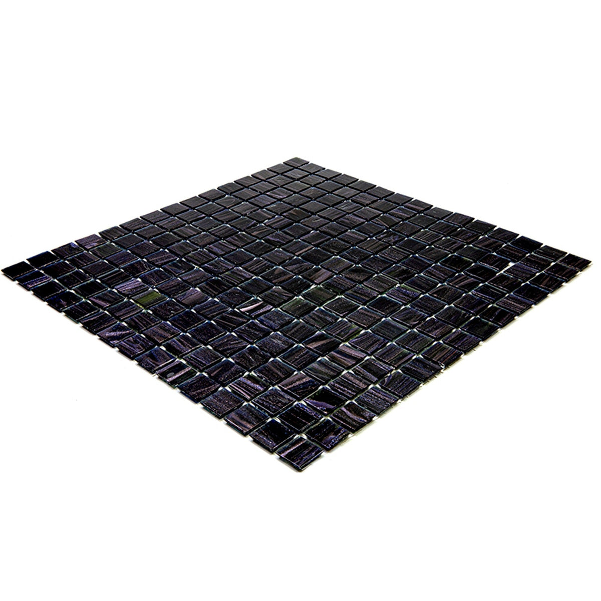 Apollo Tile Celestial Oil Black 12-in x 12-in Glossy Glass Uniform Squares Floor and Wall Tile (20-sq. ft/ Carton)