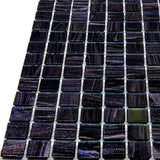 Apollo Tile Celestial Oil Black 12-in x 12-in Glossy Glass Uniform Squares Floor and Wall Tile (20-sq. ft/ Carton)