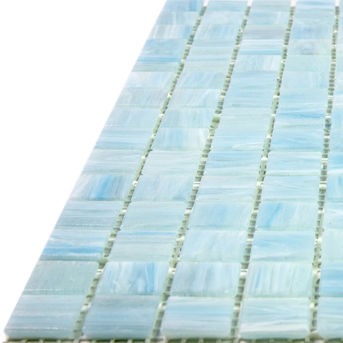 Apollo Tile Celestial Columbia Blue 12-in x 12-in Glossy Glass Uniform Squares Floor and Wall Tile (20-sq. ft/ Carton)
