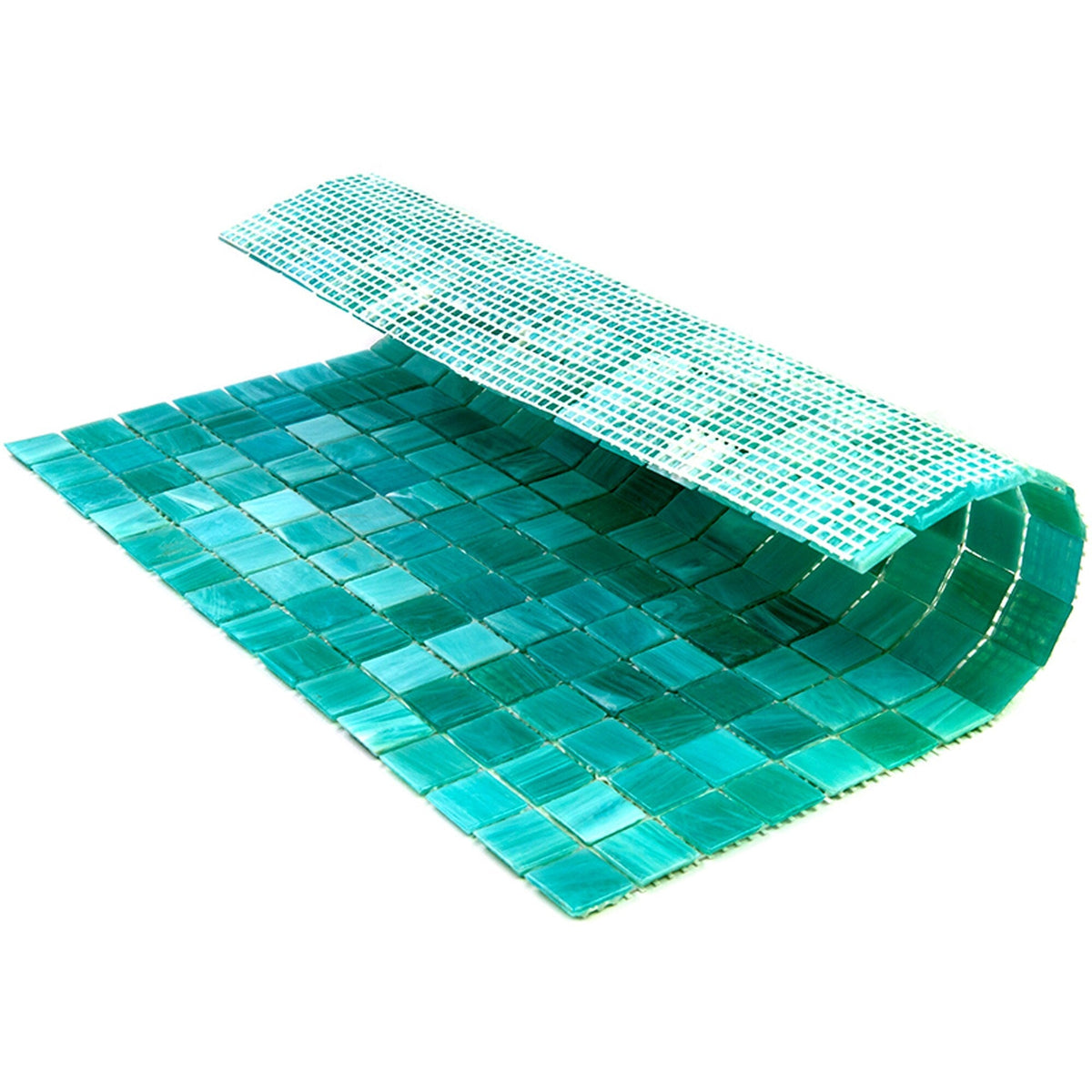 Apollo Tile Celestial Cyan Blue 12-in x 12-in Glossy Glass Uniform Squares Floor and Wall Tile (20-sq. ft/ Carton)