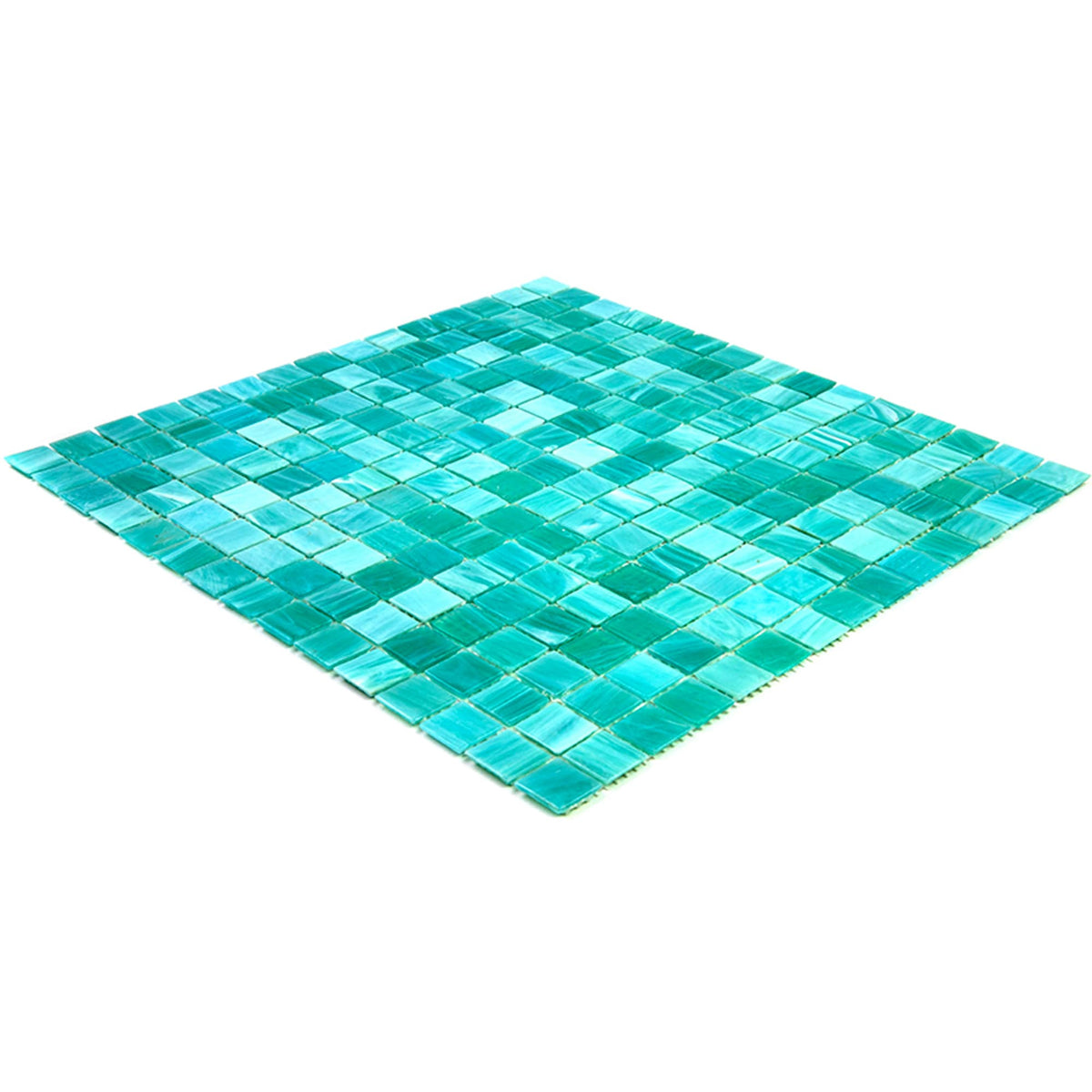 Apollo Tile Celestial Cyan Blue 12-in x 12-in Glossy Glass Uniform Squares Floor and Wall Tile (20-sq. ft/ Carton)