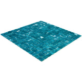 Apollo Tile Celestial Pacific Blue 12-in x 12-in Glossy Glass Uniform Squares Floor and Wall Tile (20-sq. ft/ Carton)