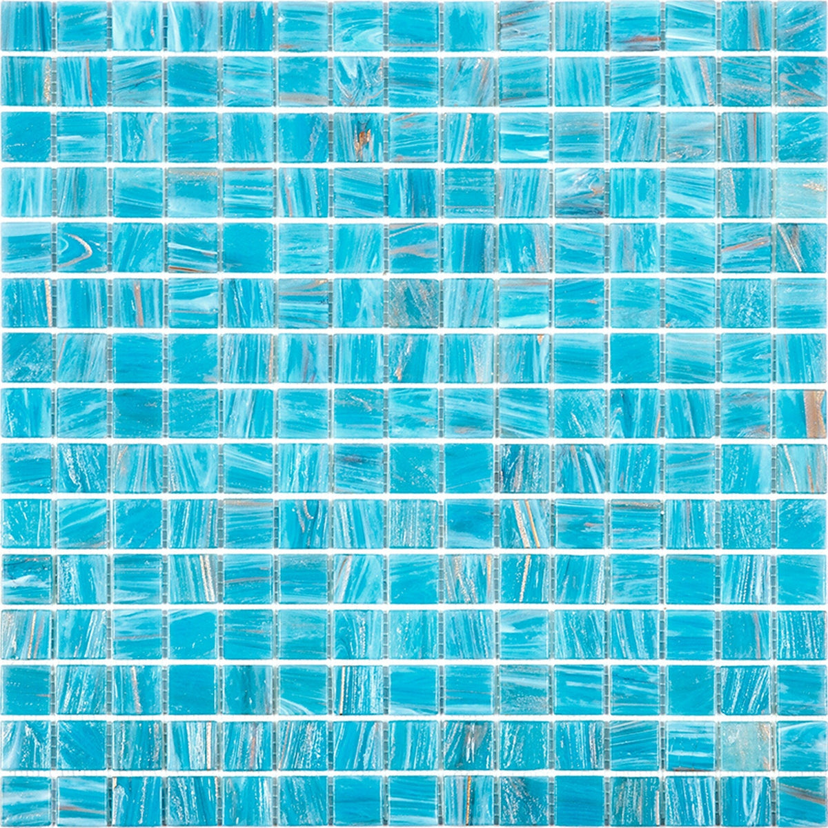 Apollo Tile Celestial Vivid Sky Blue 12-in x 12-in Glossy Glass Uniform Squares Floor and Wall Tile (20-sq. ft/ Carton)
