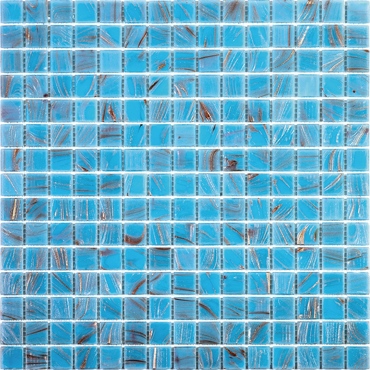 Apollo Tile Celestial Maya Blue 12-in x 12-in Glossy Glass Uniform Squares Floor and Wall Tile (20-sq. ft/ Carton)