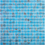 Apollo Tile Celestial Maya Blue 12-in x 12-in Glossy Glass Uniform Squares Floor and Wall Tile (20-sq. ft/ Carton)