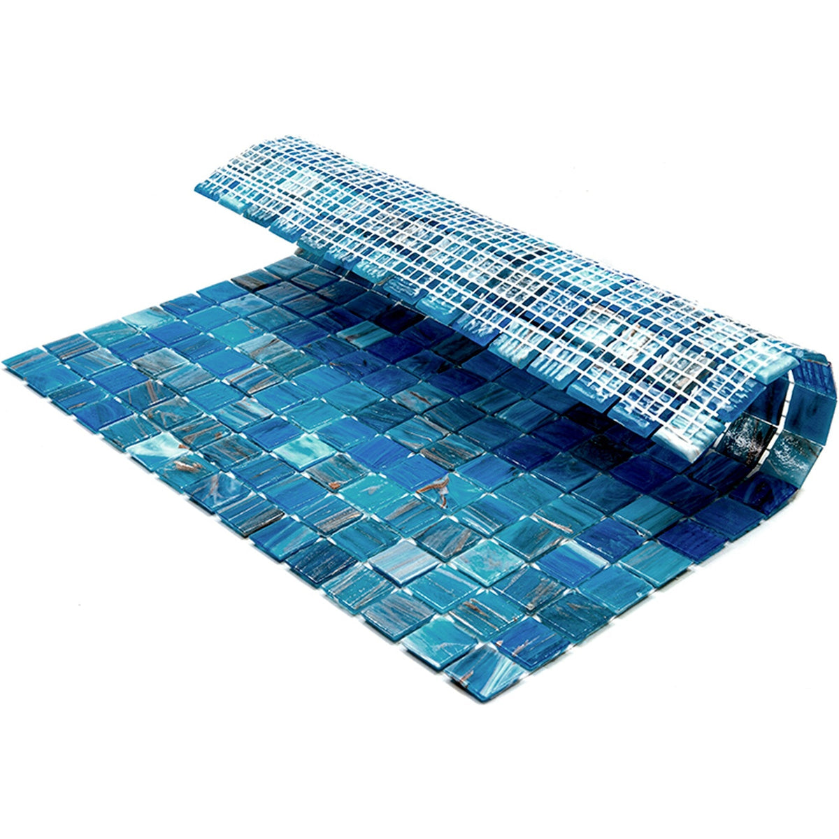 Apollo Tile Celestial Blue 12-in x 12-in Glossy Glass Uniform Squares Floor and Wall Tile (20-sq. ft/ Carton)