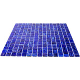 Apollo Tile Celestial Egyptian Blue 12-in x 12-in Glossy Glass Uniform Squares Floor and Wall Tile (20-sq. ft/ Carton)