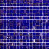 Apollo Tile Celestial Royal Blue and Gold 12-in x 12-in Glossy Glass Uniform Squares Floor and Wall Tile (20-sq. ft/ Carton)