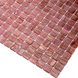 Apollo Tile Celestial Deep Indian Red 12-in x 12-in Glossy Glass Uniform Squares Floor and Wall Tile (20-sq. ft/ Carton)