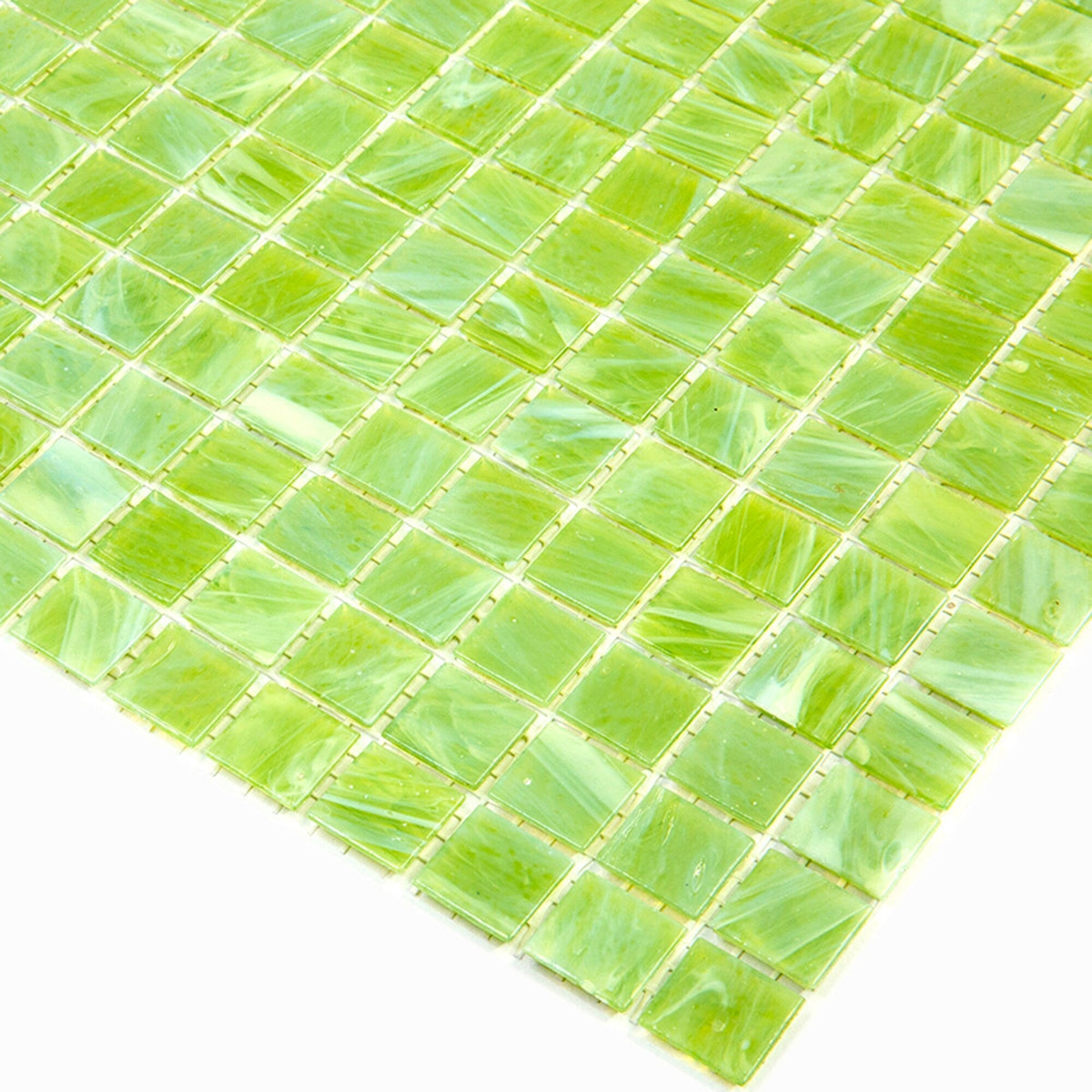 Apollo Tile Celestial Green Lizard 12-in x 12-in Glossy Glass Uniform Squares Floor and Wall Tile (20-sq. ft/ Carton)
