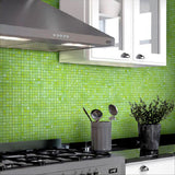 Apollo Tile Celestial Green Lizard 12-in x 12-in Glossy Glass Uniform Squares Floor and Wall Tile (20-sq. ft/ Carton)