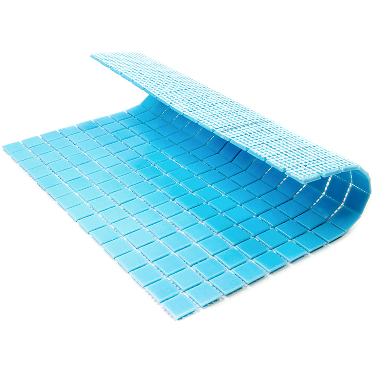 Apollo Tile Dune Aqua Blue 12-in x 12-in Glossy Glass Uniform Squares Floor and Wall Tile (20-sq. ft/ Carton)