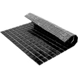 Apollo Tile Celestial Black 12-in x 12-in Glossy Glass Uniform Squares Floor and Wall Tile (20-sq. ft/ Carton)