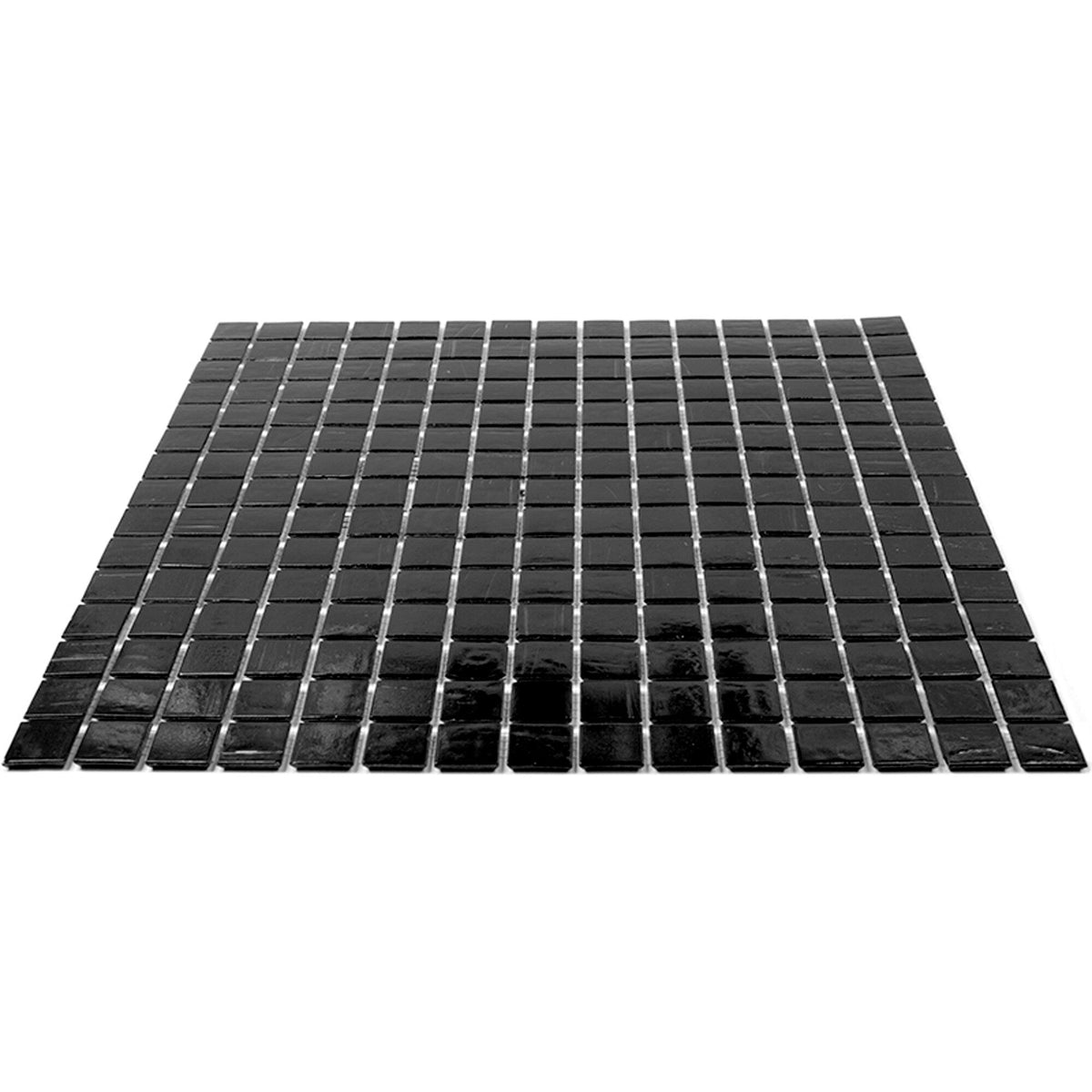 Apollo Tile Celestial Black 12-in x 12-in Glossy Glass Uniform Squares Floor and Wall Tile (20-sq. ft/ Carton)
