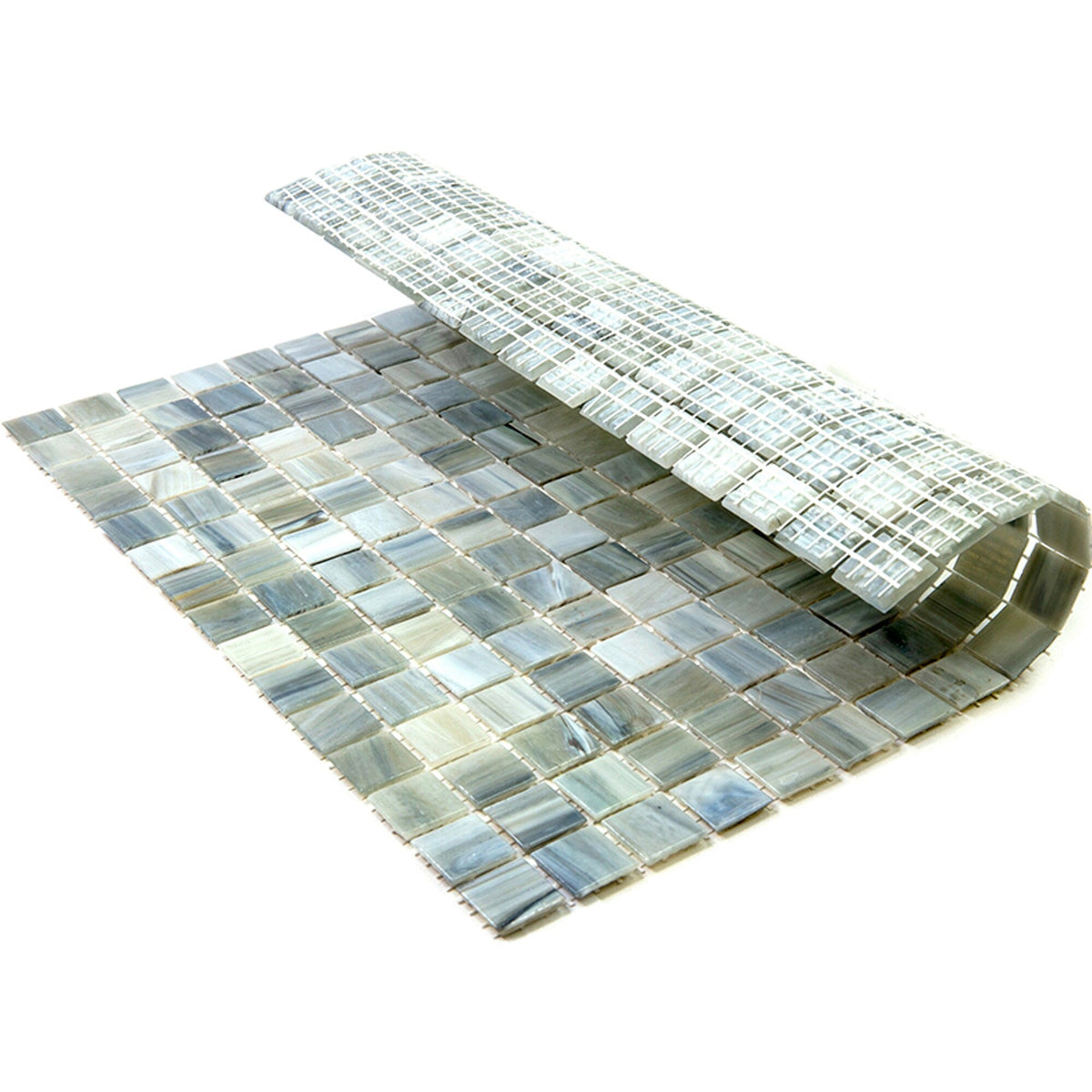 Apollo Tile Celestial Pearl Blue 12-in x 12-in Glossy Glass Uniform Squares Floor and Wall Tile (20-sq. ft/ Carton)