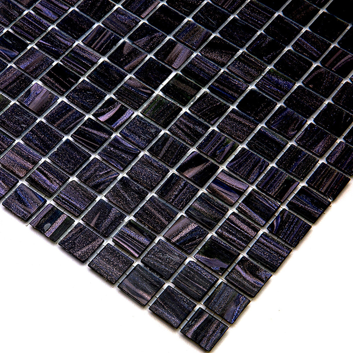 Apollo Tile Celestial Oil Black 12-in x 12-in Glossy Glass Uniform Squares Floor and Wall Tile (20-sq. ft/ Carton)