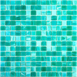 Apollo Tile Celestial Cyan Blue 12-in x 12-in Glossy Glass Uniform Squares Floor and Wall Tile (20-sq. ft/ Carton)