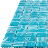 Apollo Tile Celestial Vivid Sky Blue 12-in x 12-in Glossy Glass Uniform Squares Floor and Wall Tile (20-sq. ft/ Carton)