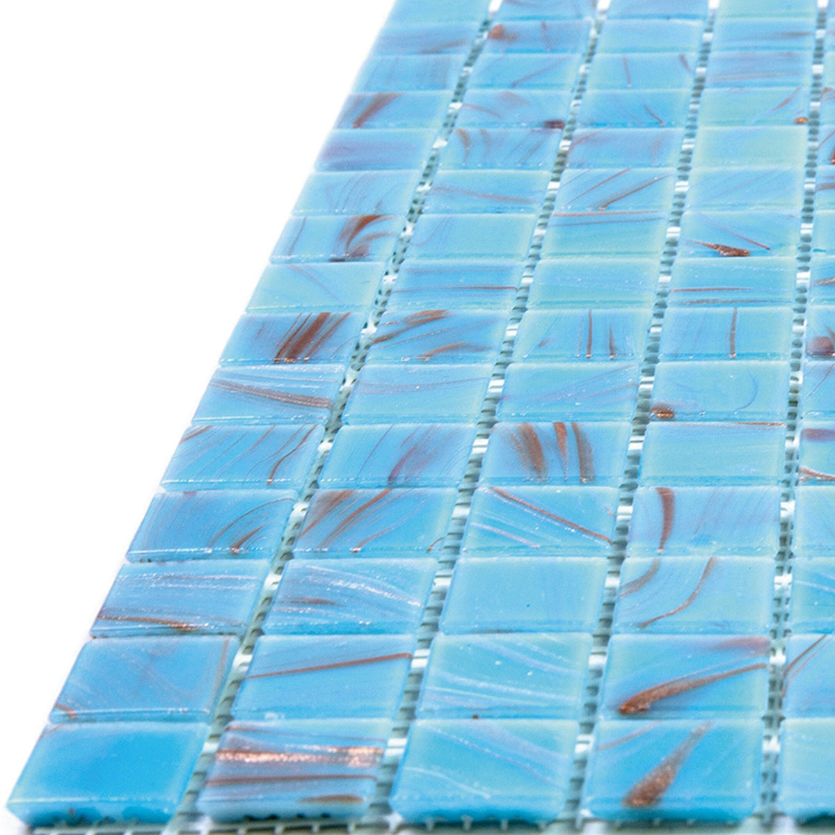 Apollo Tile Celestial Maya Blue 12-in x 12-in Glossy Glass Uniform Squares Floor and Wall Tile (20-sq. ft/ Carton)