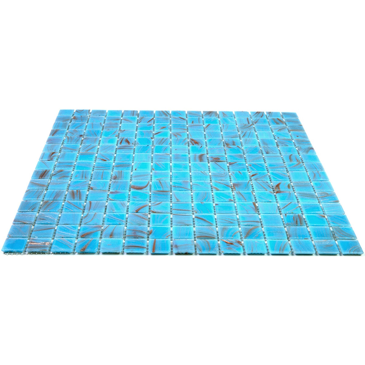 Apollo Tile Celestial Maya Blue 12-in x 12-in Glossy Glass Uniform Squares Floor and Wall Tile (20-sq. ft/ Carton)