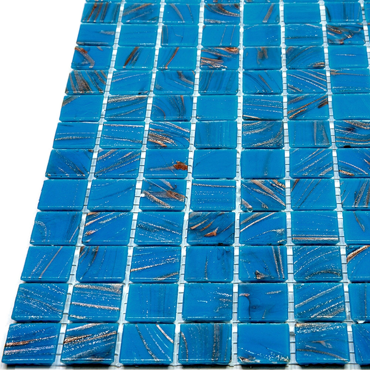 Apollo Tile Celestial Rich Electric Blue 12-in x 12-in Glossy Glass Uniform Squares Floor and Wall Tile (20-sq. ft/ Carton)