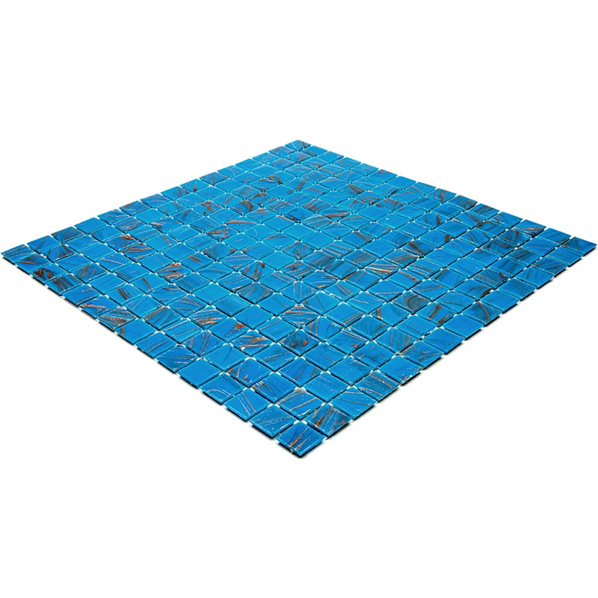 Apollo Tile Celestial Rich Electric Blue 12-in x 12-in Glossy Glass Uniform Squares Floor and Wall Tile (20-sq. ft/ Carton)