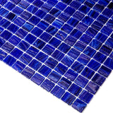 Apollo Tile Celestial Egyptian Blue 12-in x 12-in Glossy Glass Uniform Squares Floor and Wall Tile (20-sq. ft/ Carton)
