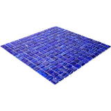 Apollo Tile Celestial Egyptian Blue 12-in x 12-in Glossy Glass Uniform Squares Floor and Wall Tile (20-sq. ft/ Carton)