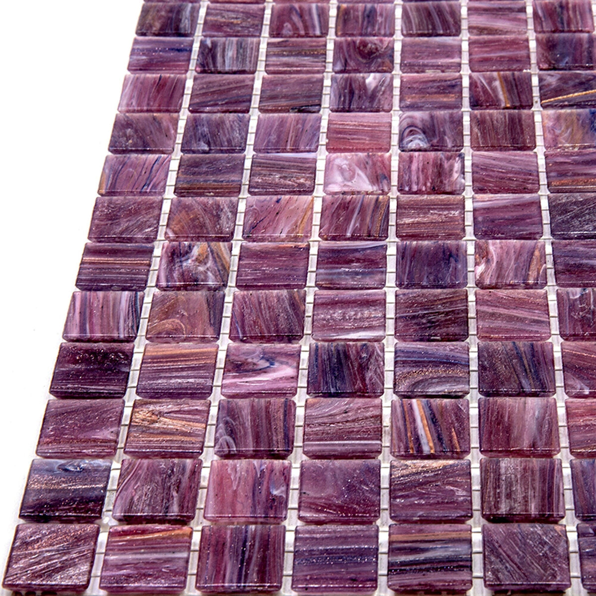 Apollo Tile Celestial Copper Rose Red 12-in x 12-in Glossy Glass Uniform Squares Floor and Wall Tile (20-sq. ft/ Carton)